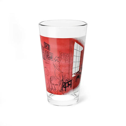 The Case of the Artist's Wife, Bluebook, August 1952 (Magazine Illustration) Pint Glass 16oz 16oz - Go Mug Yourself