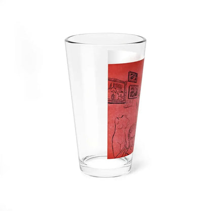 The Case of the Artist's Wife, Bluebook, August 1952 (Magazine Illustration) Pint Glass 16oz - Go Mug Yourself