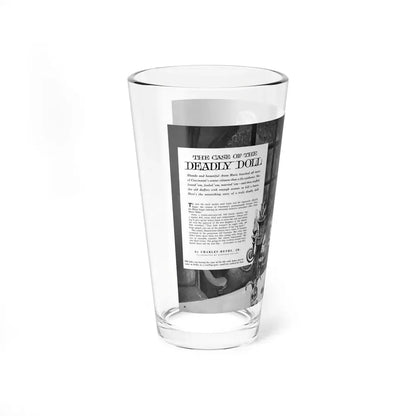 The Case of the Deadly Doll, Adventure magazine, April 1959 (Magazine Illustration) Pint Glass 16oz - Go Mug Yourself