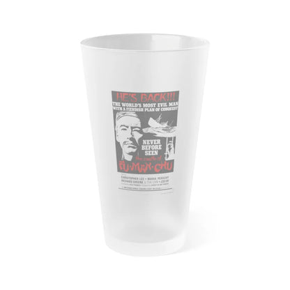 THE CASTLE OF FU MANCHU (2) 1969 Movie Poster - Frosted Pint Glass 16oz-16oz-Frosted-Go Mug Yourself