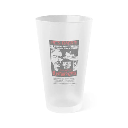 THE CASTLE OF FU MANCHU (2) 1969 Movie Poster - Frosted Pint Glass 16oz 16oz Frosted - Go Mug Yourself