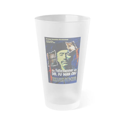 THE CASTLE OF FU MANCHU (GERMANY) 1969 Movie Poster - Frosted Pint Glass 16oz-16oz-Frosted-Go Mug Yourself