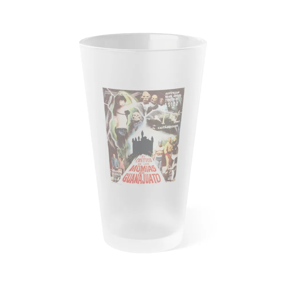 THE CASTLE OF MUMMIES OF GUANAJUATO 1973 Movie Poster - Frosted Pint Glass 16oz-Go Mug Yourself