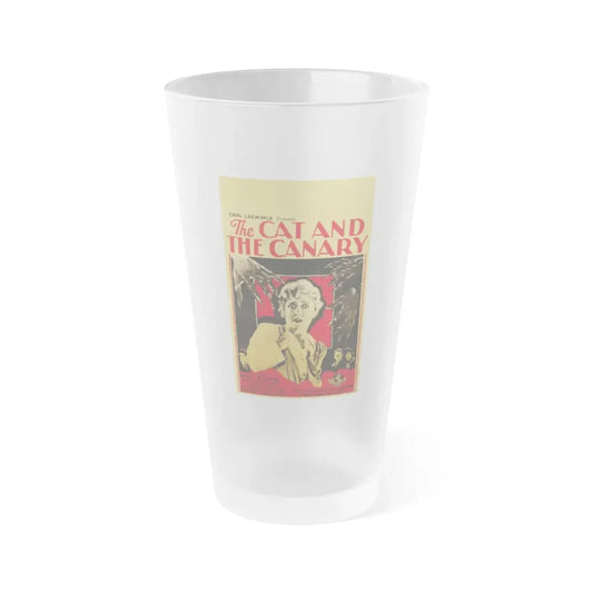 THE CAT AND THE CANARY 1927 Movie Poster - Frosted Pint Glass 16oz Default Title - Go Mug Yourself