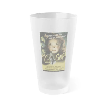 THE CAT CREEPS 1946 Movie Poster - Frosted Pint Glass 16oz Default Title - Go Mug Yourself
