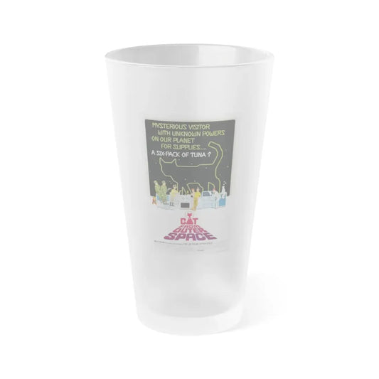 THE CAT FROM OUTER SPACE 1978 Movie Poster - Frosted Pint Glass 16oz Default Title - Go Mug Yourself