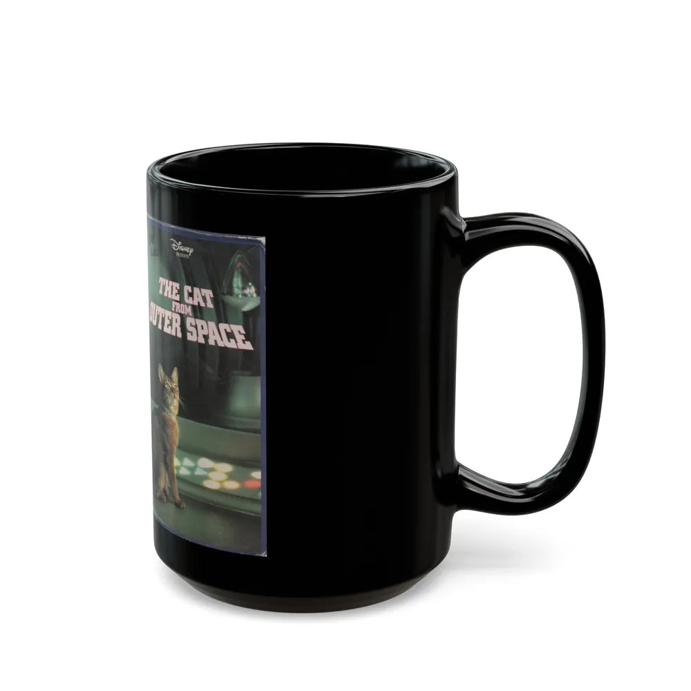 THE CAT FROM OUTER SPACE (VHS COVER) - Black Coffee Mug-Go Mug Yourself