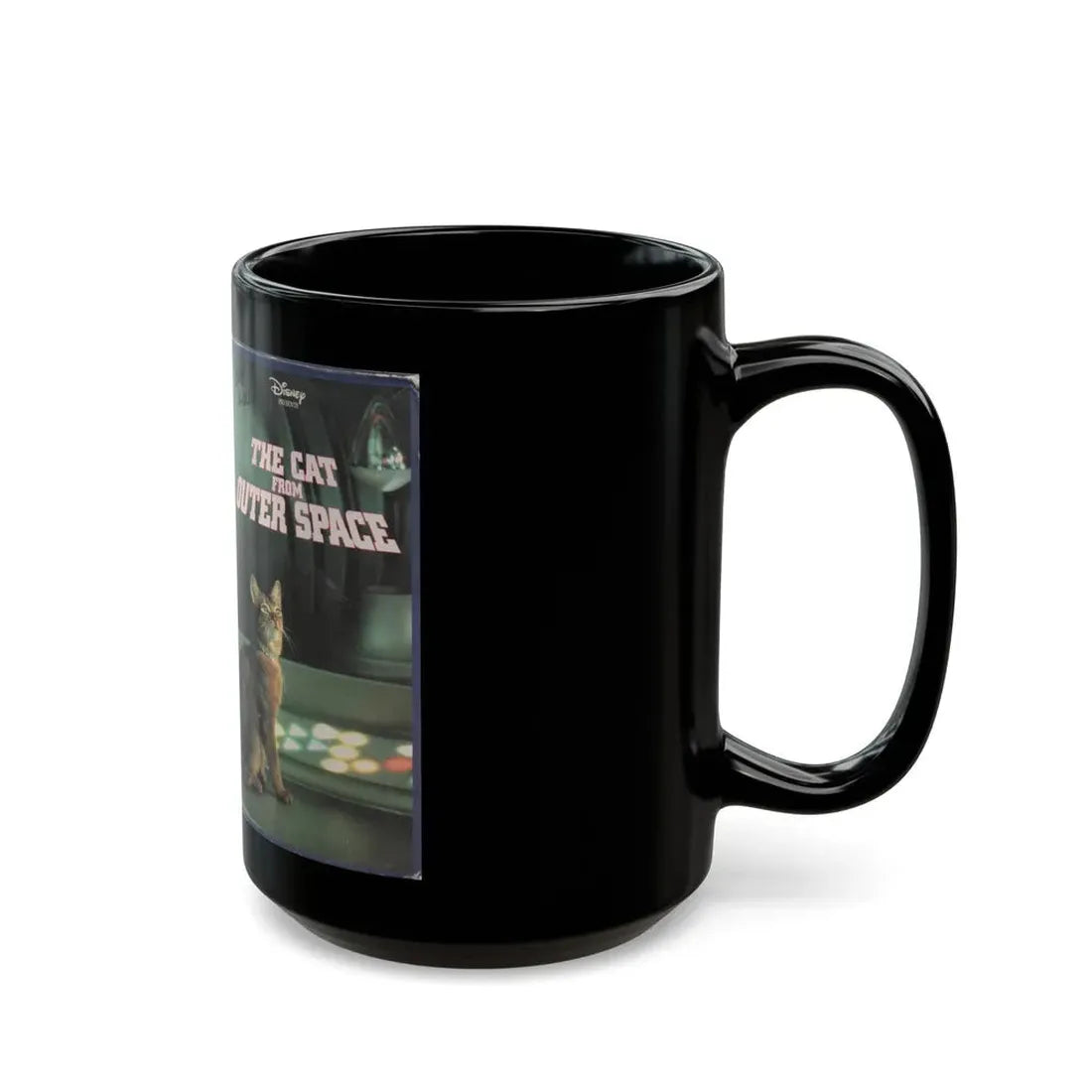 THE CAT FROM OUTER SPACE (VHS COVER) - Black Coffee Mug - Go Mug Yourself
