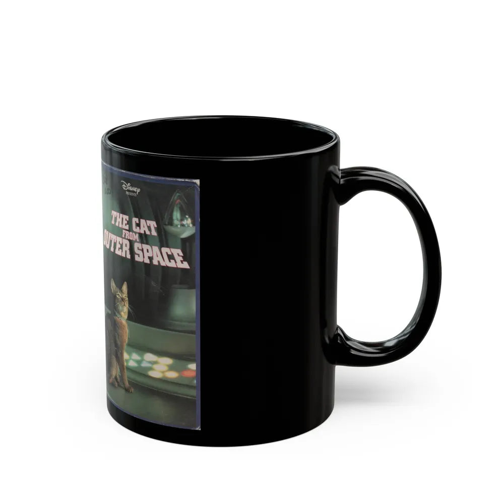 THE CAT FROM OUTER SPACE (VHS COVER) - Black Coffee Mug-Go Mug Yourself