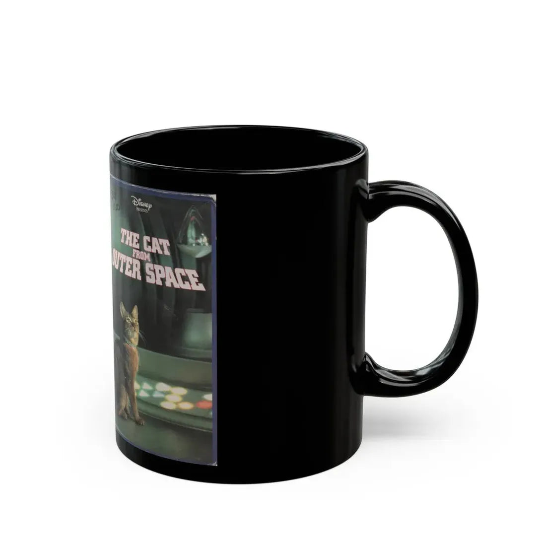 THE CAT FROM OUTER SPACE (VHS COVER) - Black Coffee Mug - Go Mug Yourself