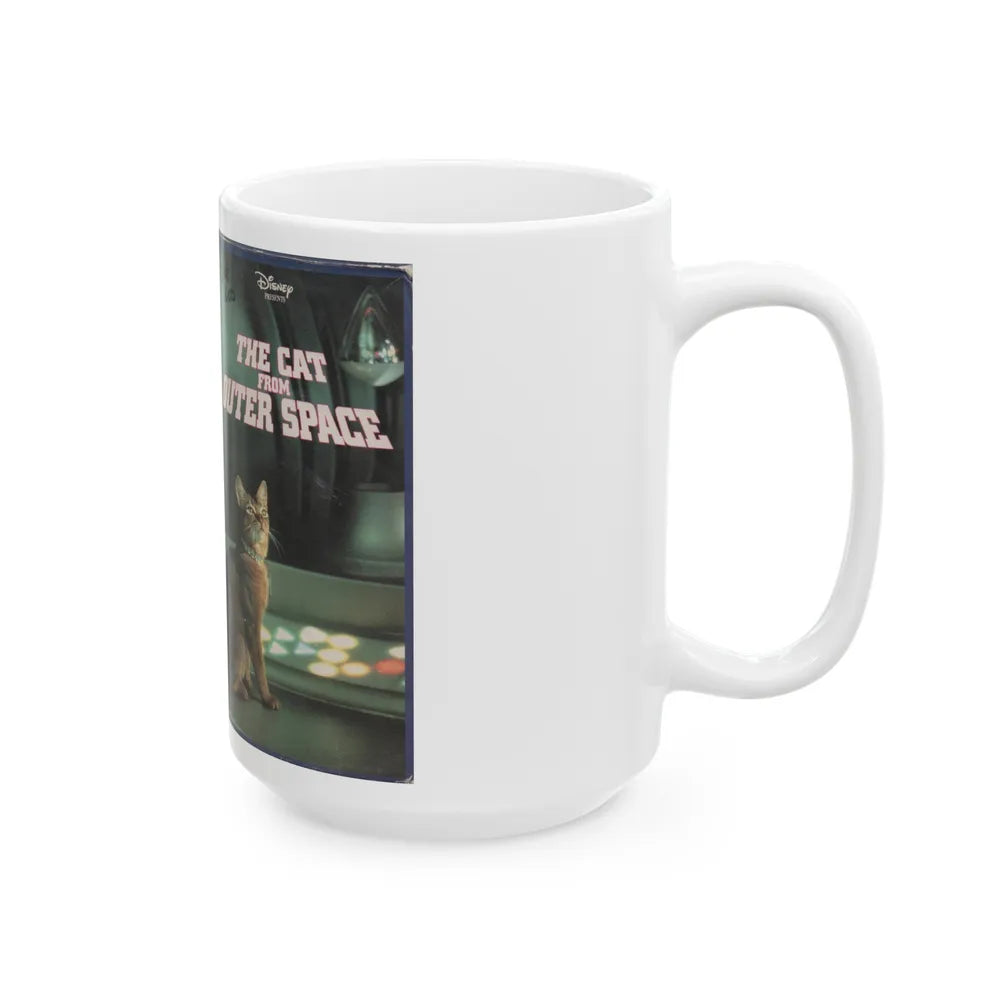 THE CAT FROM OUTER SPACE (VHS COVER) - White Coffee Mug-Go Mug Yourself