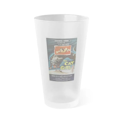 THE CAT GIRL 1957 Movie Poster - Frosted Pint Glass 16oz Default Title - Go Mug Yourself