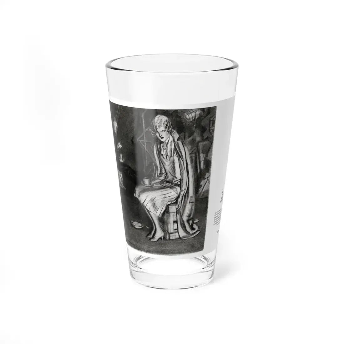 The Cat Jumps Quick (1), McCalls magazine, July 1927 (Magazine Illustration) Pint Glass 16oz 16oz - Go Mug Yourself