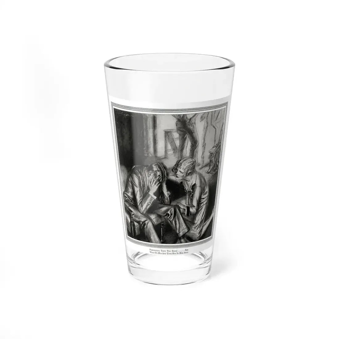 The Cat Jumps Quick (2), McCalls magazine, July 1927 (Magazine Illustration) Pint Glass 16oz 16oz - Go Mug Yourself