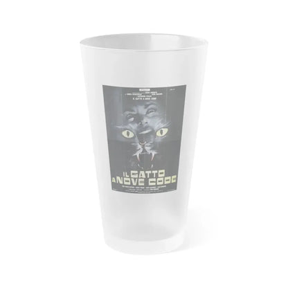 THE CAT O'NINE TAILS (FRENCH) 1971 Movie Poster - Frosted Pint Glass 16oz Default Title - Go Mug Yourself