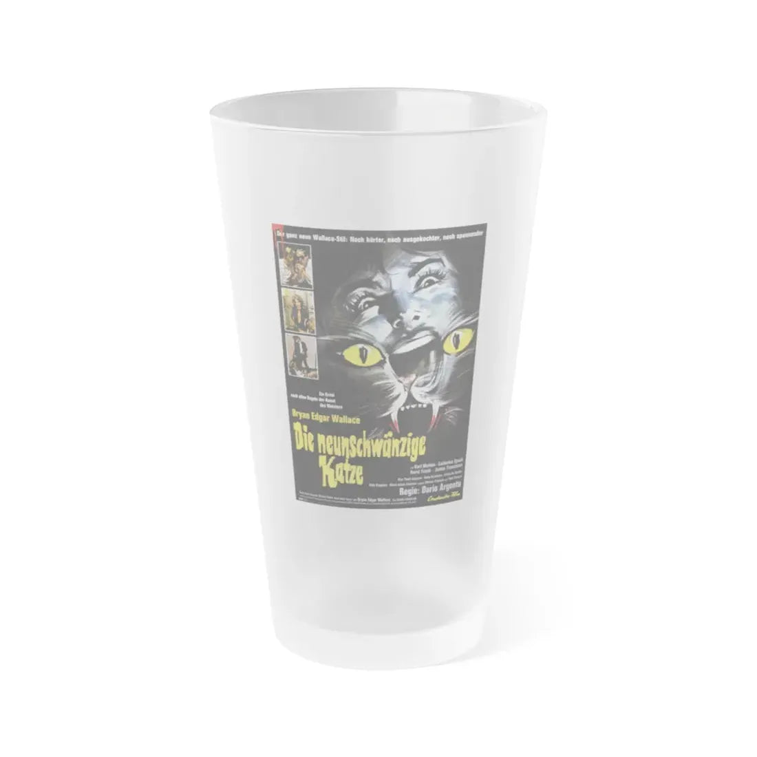 THE CAT O'NINE TAILS (GERMANY) 1971 Movie Poster - Frosted Pint Glass 16oz Default Title - Go Mug Yourself