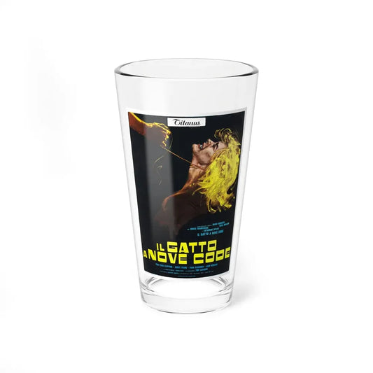 THE CAT O'NINE TAILS (ITALIAN) 1971 Movie Poster - Pint Glass 16oz 16oz - Go Mug Yourself