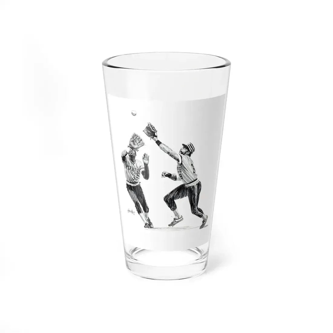 The Catch, magazine story illustration, circa 1980s (Magazine Illustration) Pint Glass 16oz 16oz - Go Mug Yourself
