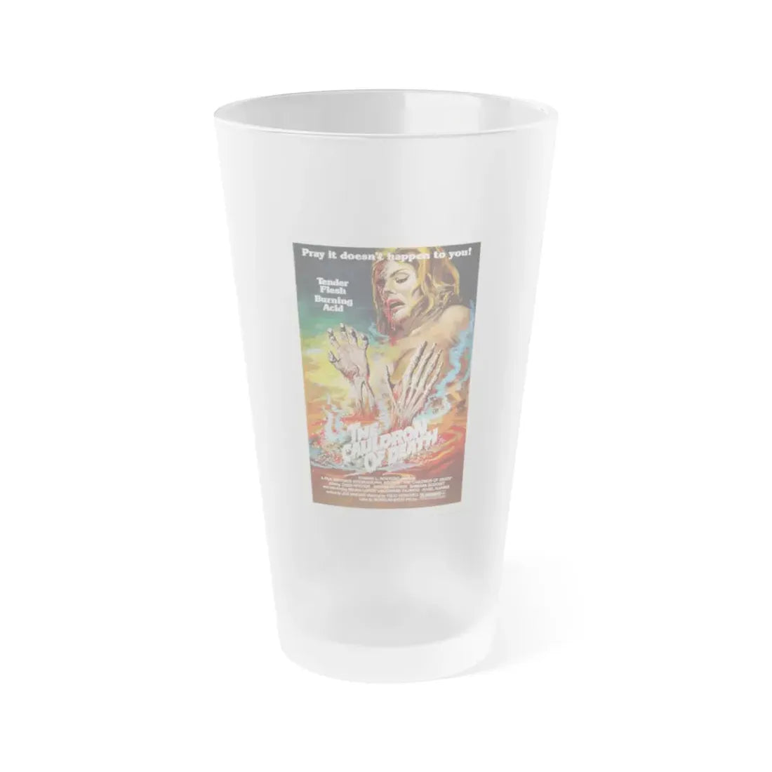 THE CAULDRON OF DEATH 1973 Movie Poster - Frosted Pint Glass 16oz 16oz Frosted - Go Mug Yourself