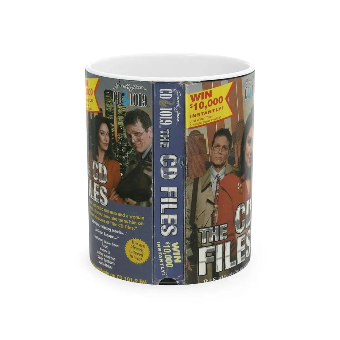 THE CD FILES (VHS COVER) - White Coffee Mug 11oz - Go Mug Yourself