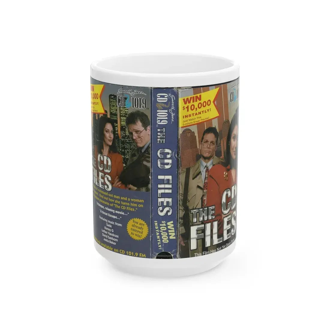 THE CD FILES (VHS COVER) - White Coffee Mug 15oz - Go Mug Yourself