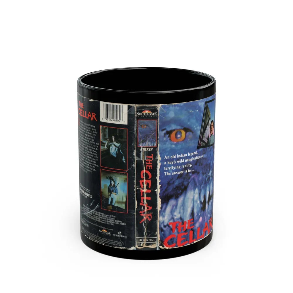 THE CELLAR SOUTH GATE ENTERTAINMENT (VHS COVER) - Black Coffee Mug-11oz-Go Mug Yourself