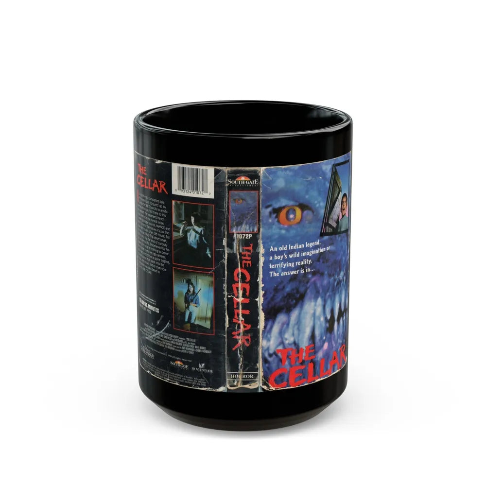 THE CELLAR SOUTH GATE ENTERTAINMENT (VHS COVER) - Black Coffee Mug-15oz-Go Mug Yourself