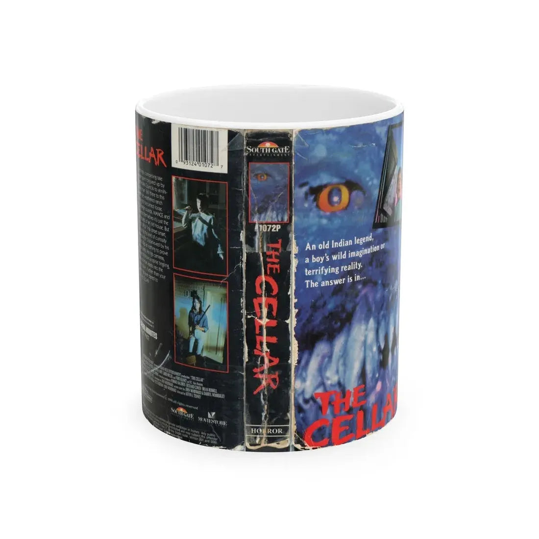 THE CELLAR SOUTH GATE ENTERTAINMENT (VHS COVER) - White Coffee Mug 11oz - Go Mug Yourself