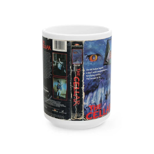 THE CELLAR SOUTH GATE ENTERTAINMENT (VHS COVER) - White Coffee Mug 15oz - Go Mug Yourself