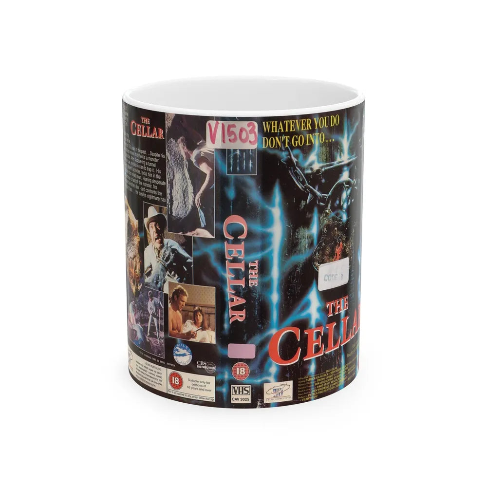 THE CELLAR (VHS COVER) - White Coffee Mug-11oz-Go Mug Yourself