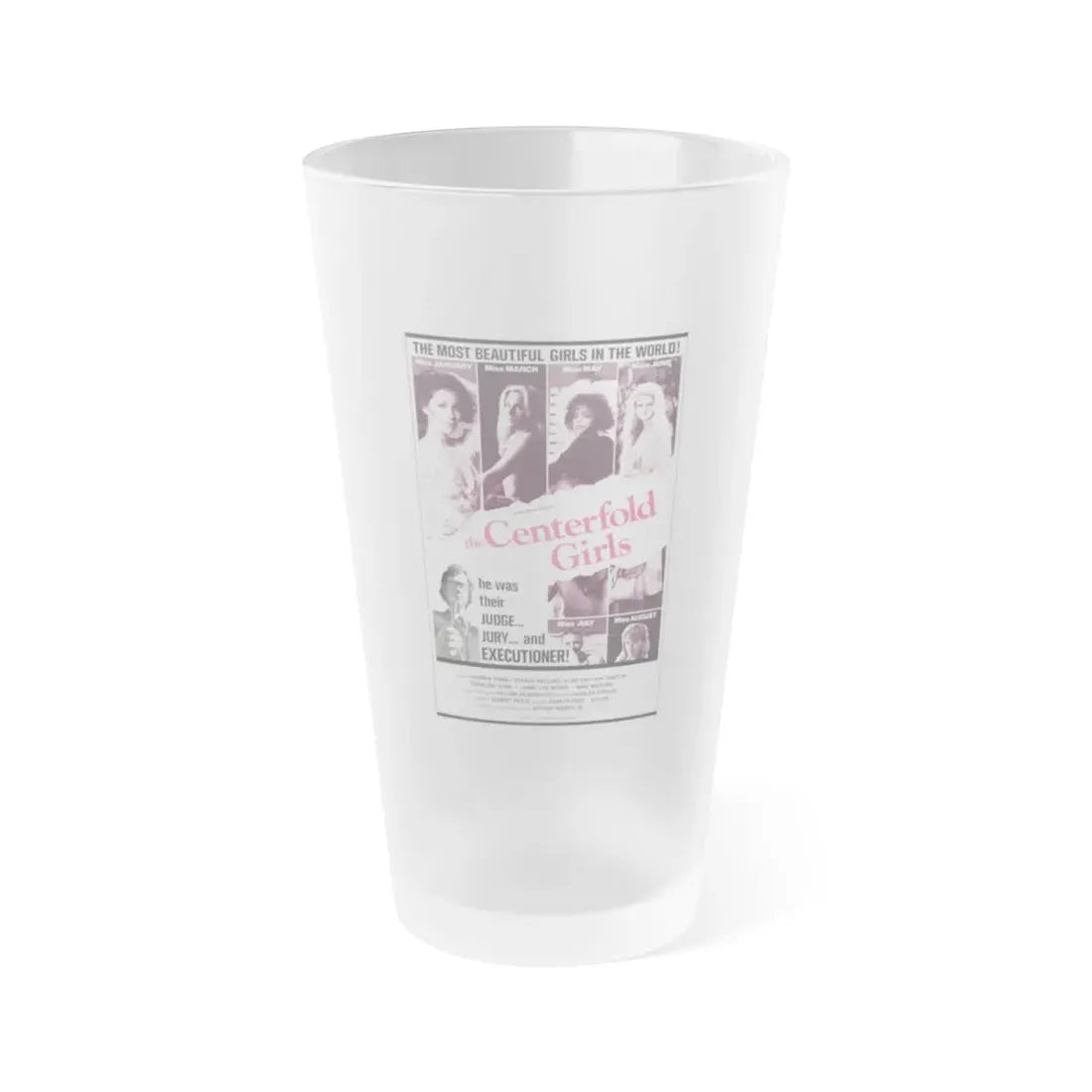 THE CENTERFOLD GIRLS 1974 Movie Poster - Frosted Pint Glass 16oz 16oz Frosted - Go Mug Yourself