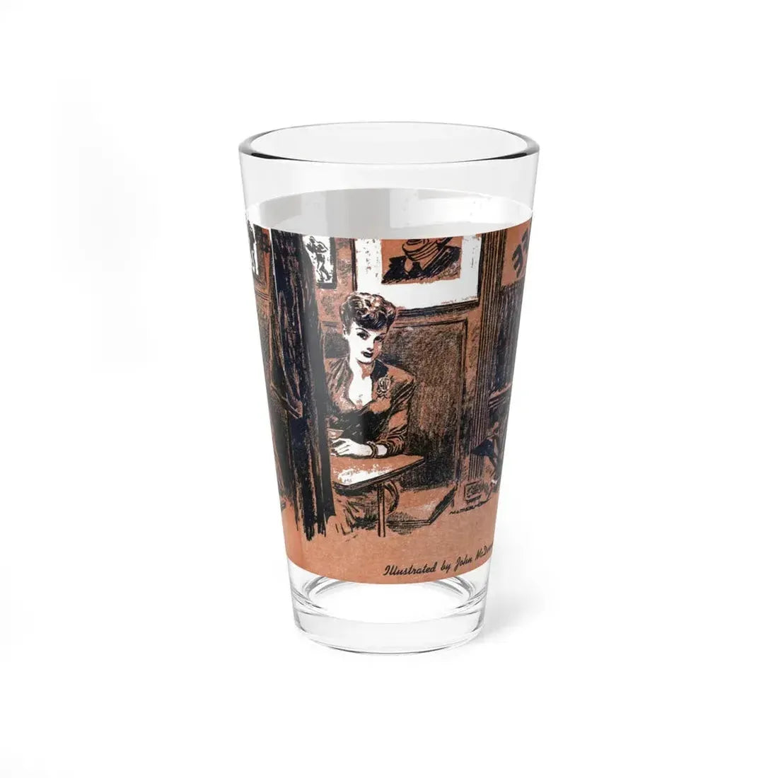 The Champ's Last Stand (1), Blue Book Magazine, March 1947 (Magazine Illustration) Pint Glass 16oz - Go Mug Yourself