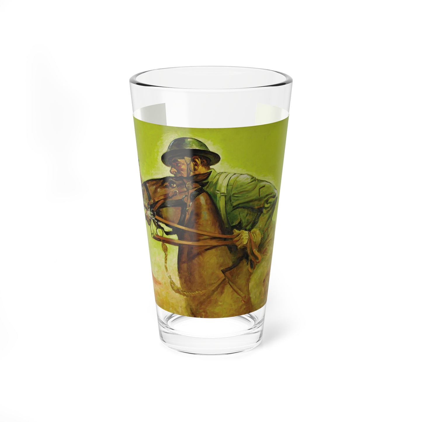 The Charge, 1942 (Magazine Illustration) Pint Glass 16oz-16oz-Go Mug Yourself