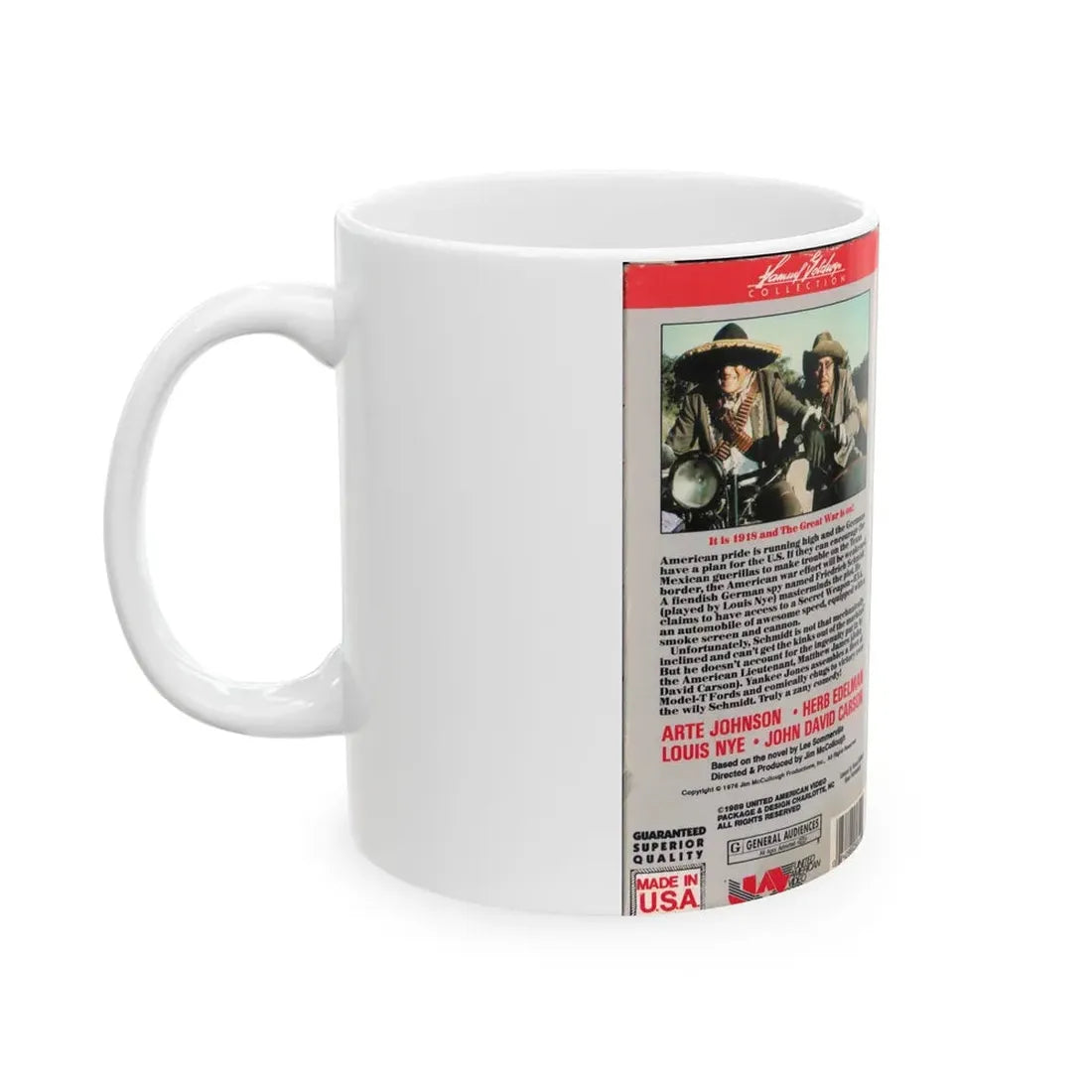 THE CHARGE OF THE MODEL TS (VHS COVER) - White Coffee Mug - Go Mug Yourself