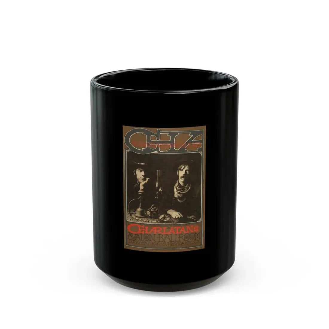The Charlatans Poster (Music Poster) Black Coffee Mug 15oz - Go Mug Yourself