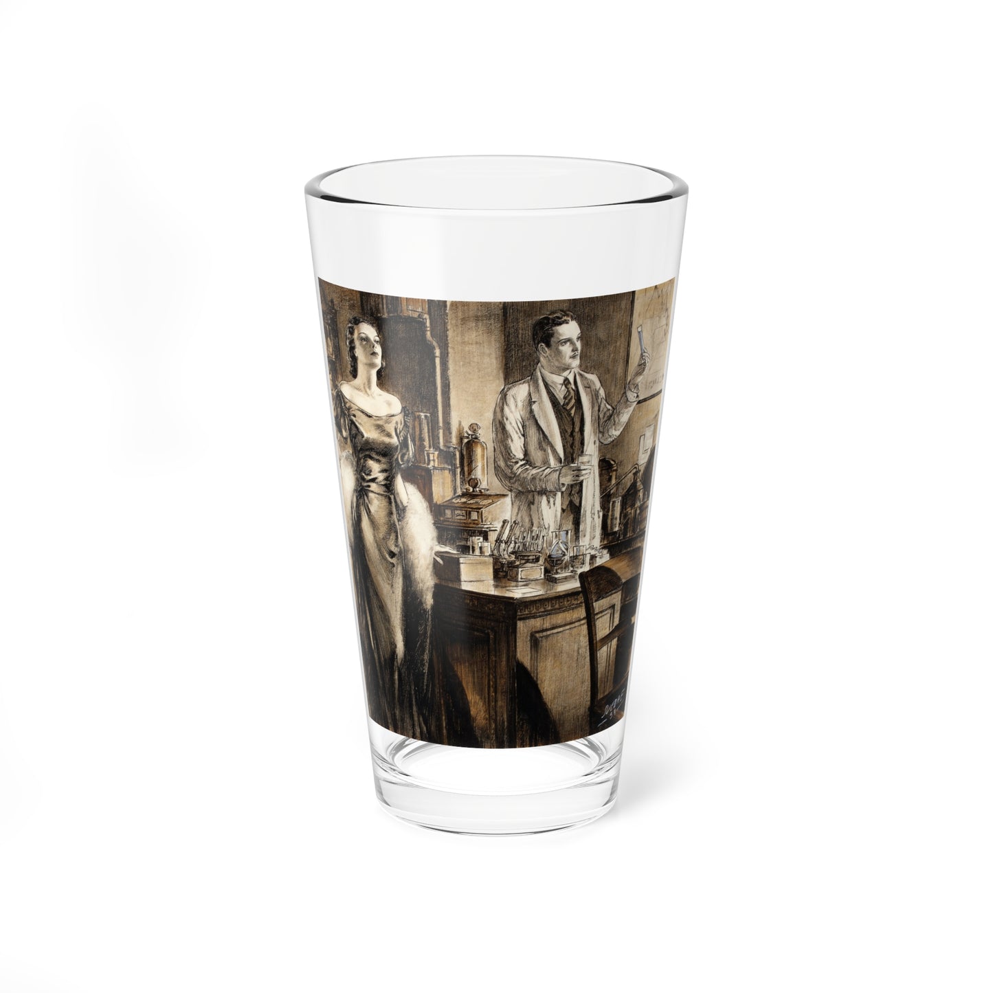 The Chemist, 1933 (Magazine Illustration) Pint Glass 16oz-16oz-Go Mug Yourself