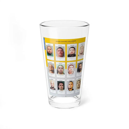 The Chicago Gang Book Page 102 - Latin Kings Members (Mundo, Puppet, Coco, Stretch, Shy, Lil Tino, Boo, Oso, Trigger) - Pint Glass 16oz 16oz - Go Mug Yourself
