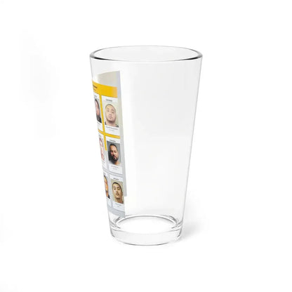 The Chicago Gang Book Page 102 - Latin Kings Members (Mundo, Puppet, Coco, Stretch, Shy, Lil Tino, Boo, Oso, Trigger) - Pint Glass 16oz - Go Mug Yourself