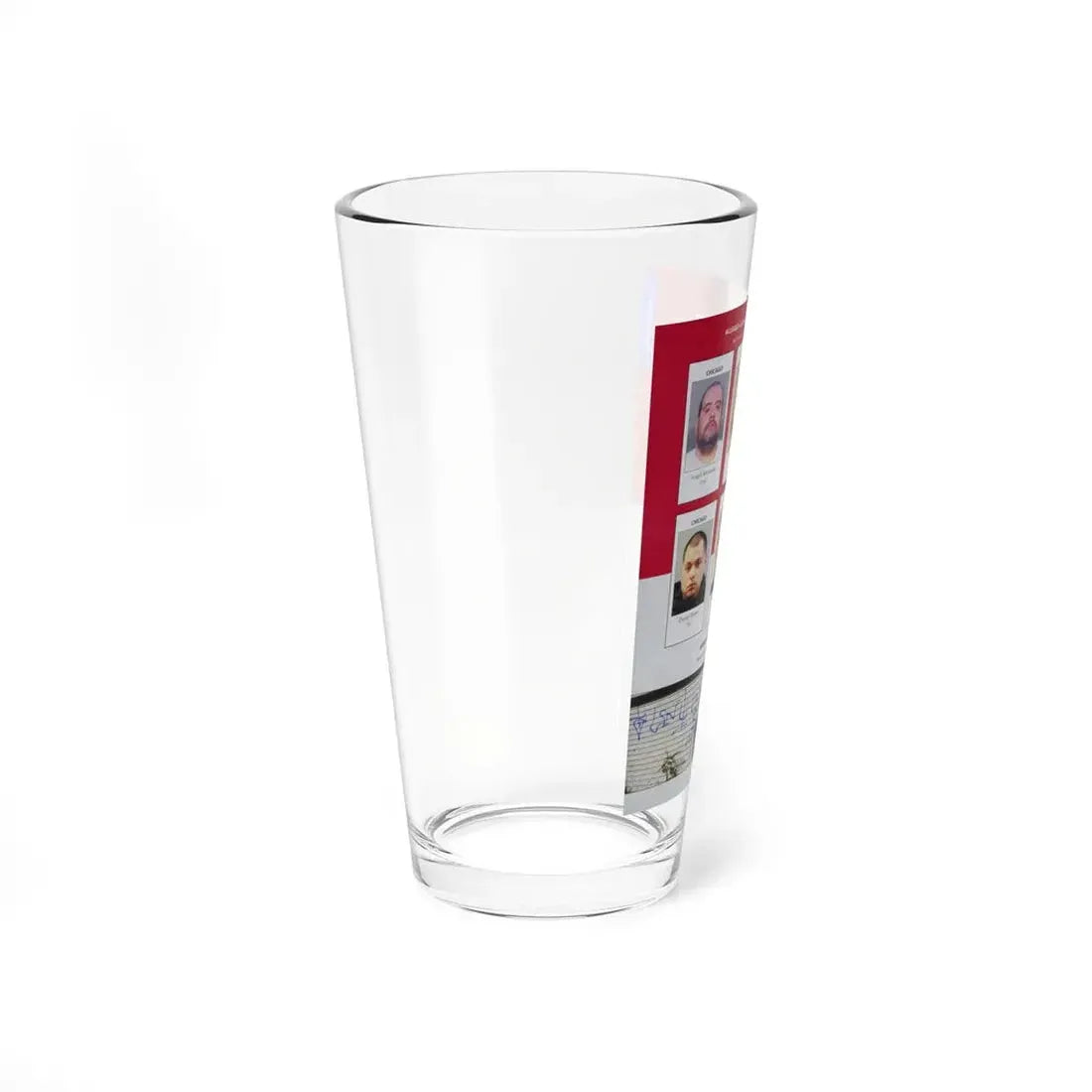 The Chicago Gang Book Page 111 - Latin Stylers Members (Quake, Macho, Taco, Sonio, Pee Wee) - Pint Glass 16oz - Go Mug Yourself