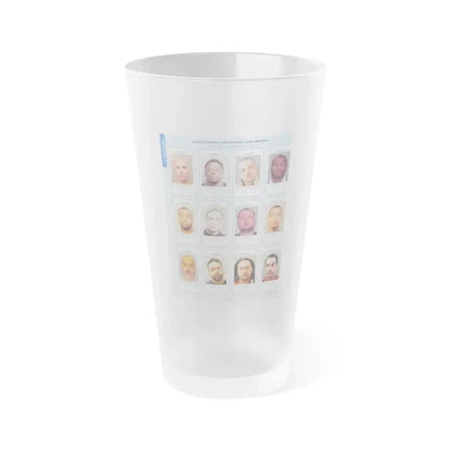 The Chicago Gang Book Page 114 - Maniac Latin Disciples Members (Pimp Daddy, Romeo, RH, D, DJ, Big Spaulding, Wedo, Rio, Muppet, Fish, Green Eyes, Chocko) - Frosted Pint Glass 16oz 16oz Frosted - Go Mug Yourself