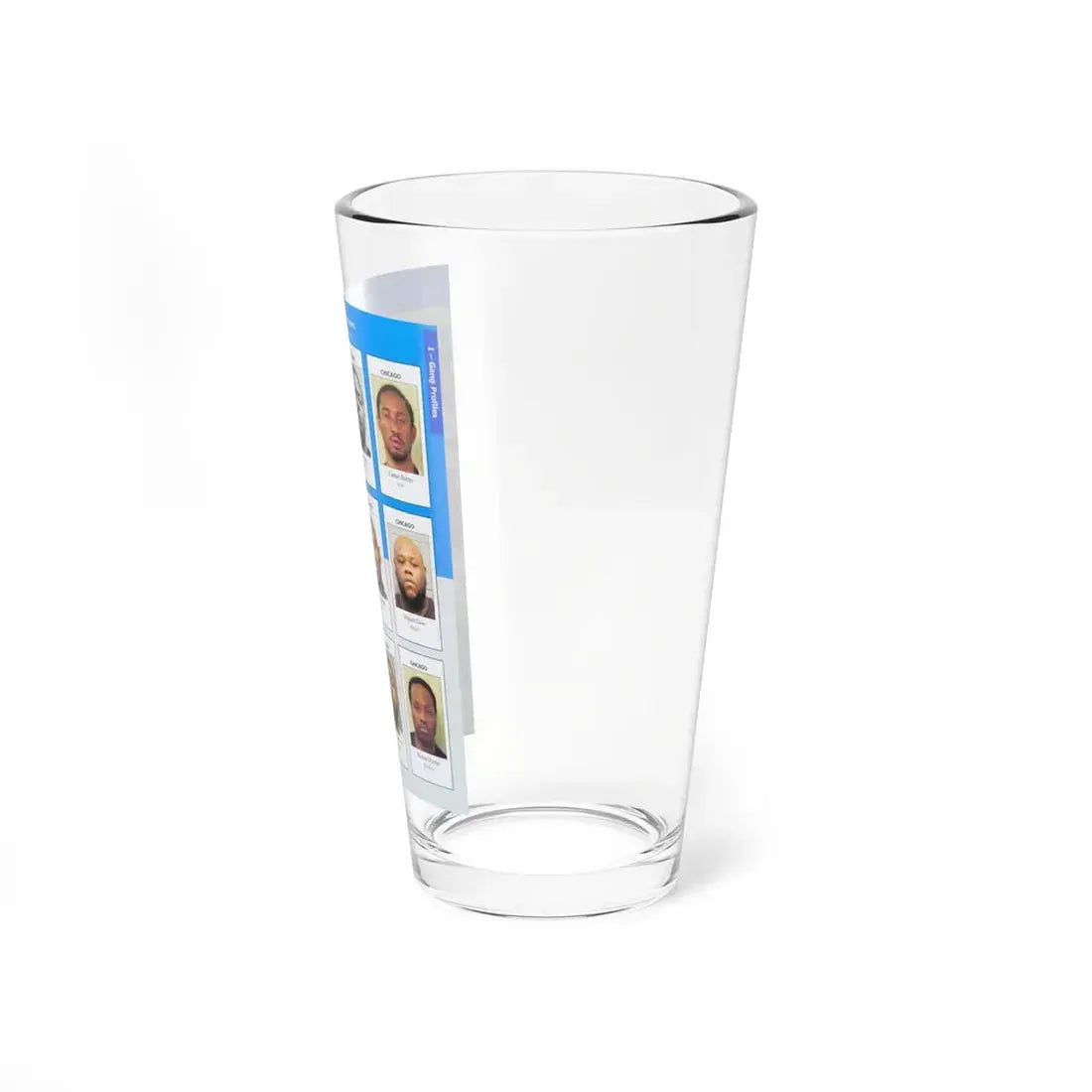 The Chicago Gang Book Page 127 - New Breeds aka Black Gangsters Members (Nook, Bird, Slim, Bam, Sweet Bobby) - Pint Glass 16oz - Go Mug Yourself