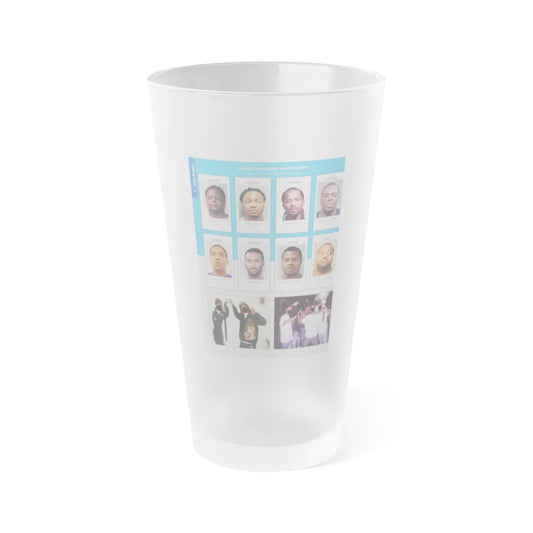 The Chicago Gang Book Page 128 - New Breeds aka Black Gangsters Members (BMG, Birdman) - Frosted Pint Glass 16oz-16oz-Frosted-Go Mug Yourself