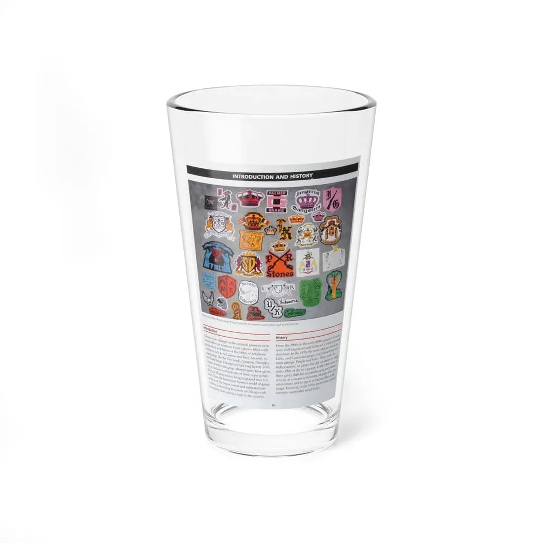 The Chicago Gang Book Page 14 - Pint Glass 16oz 16oz - Go Mug Yourself