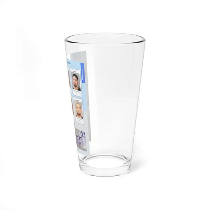 The Chicago Gang Book Page 157 - Spanish Gangster Disciples Members (Capone, Baby Silent, Smiley, Ghost, Puppet, Trouble, Flacko) - Pint Glass 16oz - Go Mug Yourself