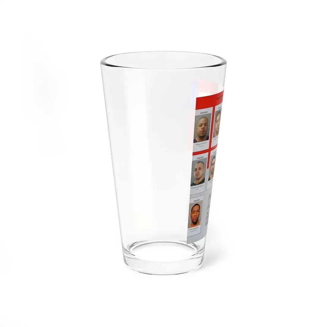 The Chicago Gang Book Page 159 - Spanish Lords Members (Lucky, Shadow, Chops, Casper, Slim) - Pint Glass 16oz - Go Mug Yourself
