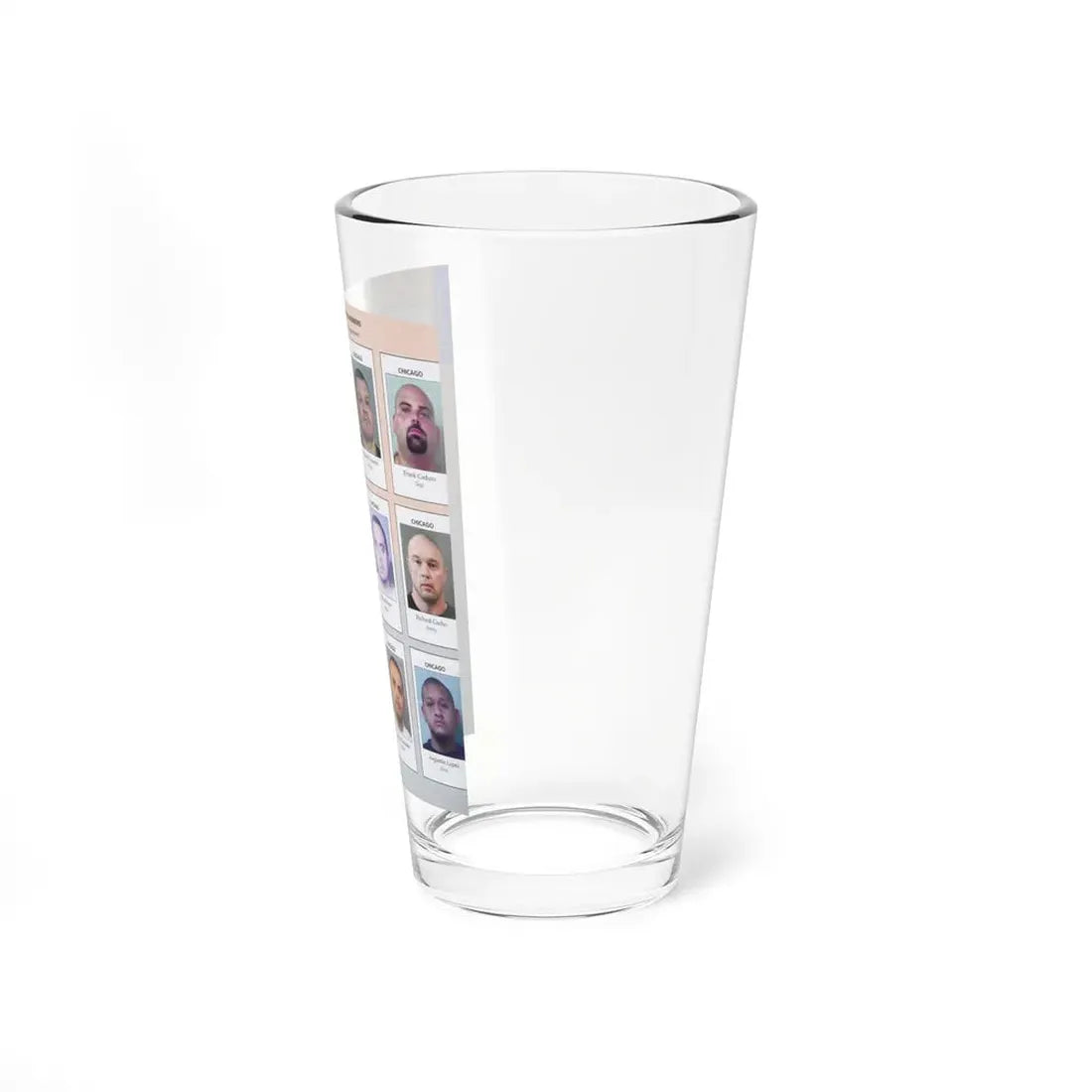 The Chicago Gang Book Page 164 - Two Six Members (Nacho, Slim, Maniac, Dago, Loco, Pengiun, Shorty, Fly, Negro, Riddler, Silent) - Pint Glass 16oz - Go Mug Yourself