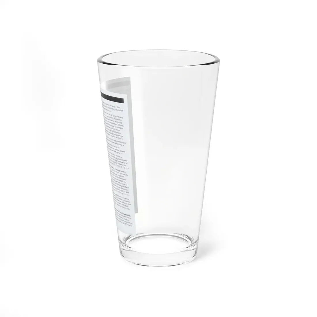 The Chicago Gang Book Page 17 - Pint Glass 16oz - Go Mug Yourself