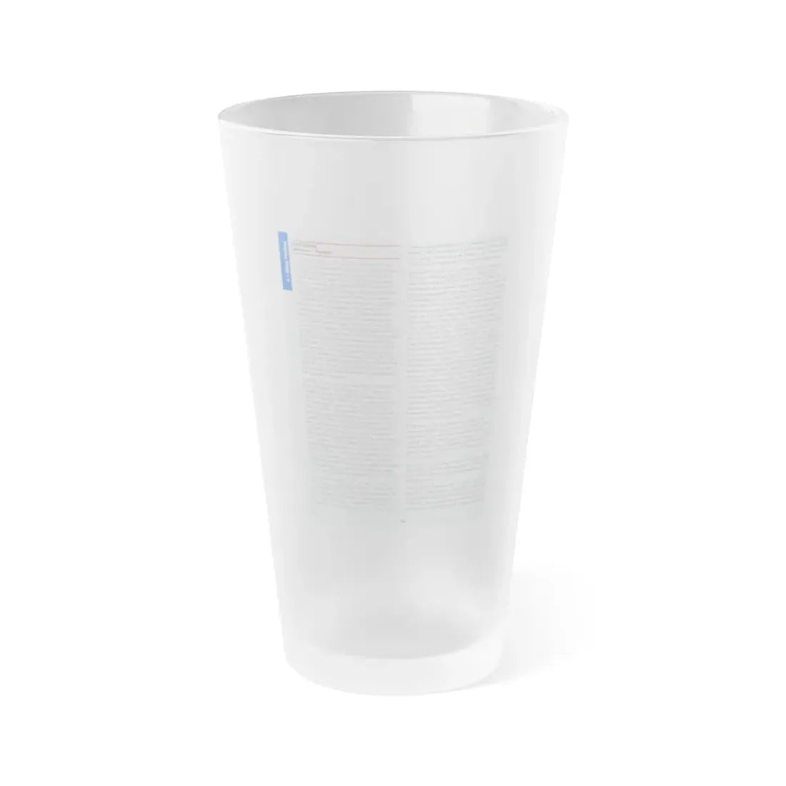 The Chicago Gang Book Page 170 - Vice Lords Identifiers - Frosted Pint Glass 16oz 16oz Frosted - Go Mug Yourself