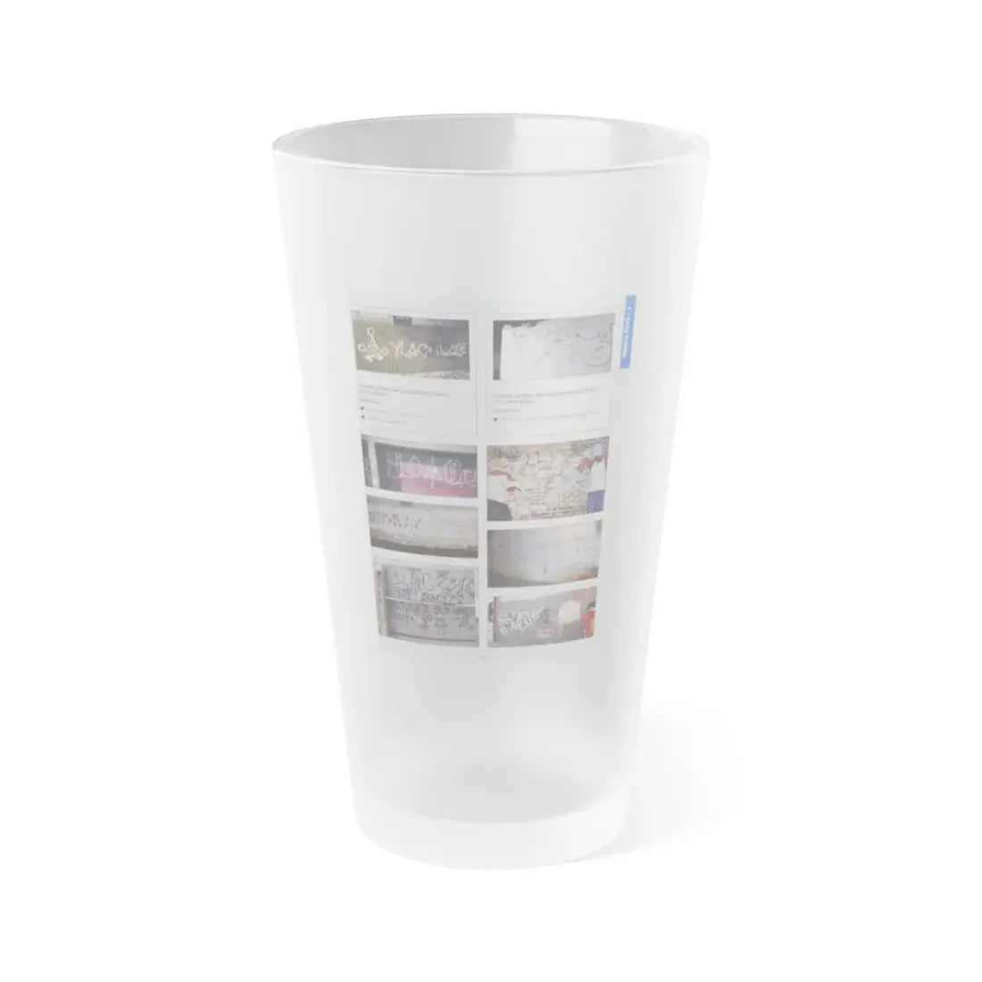 The Chicago Gang Book Page 187 - Young Latino Organization Cobras and Disciples Identifiers - Frosted Pint Glass 16oz 16oz Frosted - Go Mug Yourself