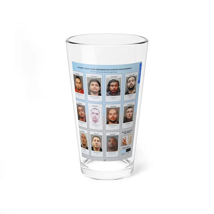 The Chicago Gang Book Page 189 - Young Latino Organization Disciples Members (Cuco, Mush Mush, Obie, Monkey, Powder, Easy E, Will Kill, Bow, Capone, Ki Ki, Cooch) - Pint Glass 16oz 16oz - Go Mug Yourself